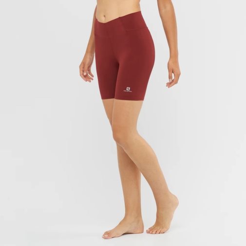 Red Salomon Cross Multi 7'' Short Women's Running Tights | PH 36098K